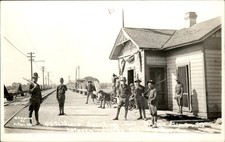 Juarez El Paso Border Soldiers Guarding Bridge c1910 RPPC Mexican Revolution bhn picture
