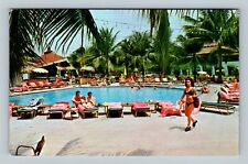 Bangkok, Hotel Siam Intercontinental Pool, Chrome Thailand Postcard picture