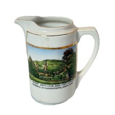 ADAMS, MASSACHUSETTS MA Antique MOUNT GREYLOCK  China Souvenir Creamer picture