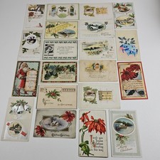 20 Antique Christmas Postcards 1912-1924 Vintage Holiday Greeting Card Lot picture