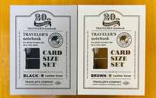 Set of 2 TRAVELER’S notebook Card Size 20th Anniversary Set Color Black & Brown picture