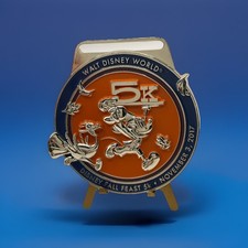 2017 Walt Disney Fall Feast 5K Run Finishers Medal Mickey Run 3” Medal picture