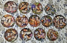 BRADFORD EXCHANGE KAHLA VINTAGE COLLECTOR CAT PLATES KITTEN EXPEDITIONS FULL SET picture