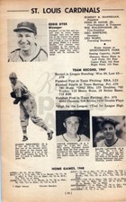1948 St. Louis Cardinals Team Stan Musial  Vintage Baseball Photo Page 6x9 picture