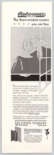 Rolscreens Window Screens Pella Iowa Labor Saving 1930 Vintage Print Ad picture