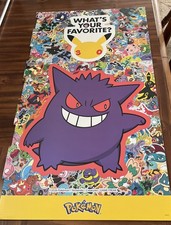 Rare Promo Pokemon 30th anniversary Store Display 2 sided cardboard Poster picture