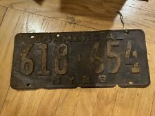 1928 NY New York Commercial License Plate Bar Man cave vintage picture
