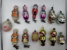 Lot 33 — Rare Vintage Soviet Christmas Tree Ornaments Figures on Clips 13 pcs picture