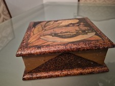 vintage 1930s Australian pokerwork box picture