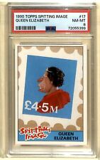 1990 Topps Spitting Image Queen Elizabeth PSA 8 #17 picture