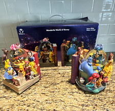 Vintage Wonderful World of Disney Through the Years Musical Snow Globe Book ends picture