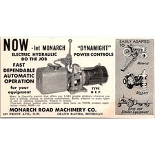 Monarch Road Machinery Co. Dynamight Power Controls Grand Rapids 1953 Ad SAI2-2 picture