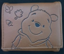 Vintage 1999 Avon Disney Winnie the Pooh Embossed Brown Faux Leather Wallet picture