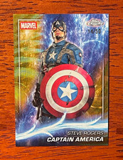 2025 Topps Chrome Phase One Marvel Captain America Steve Rogers #20 Gold /50 picture