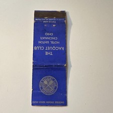 The Racquet Club Cincinnati OH Vintage Matchbook Cover 5MB123-3 picture