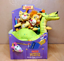 Vintage Y2K HTF 2001 Between the Lions Book Friends Heath + Fisher Price Plush picture