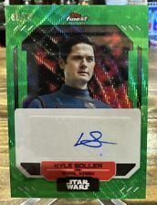 2023 Topps Star Wars Finest Kyle Soller as Syril Karn Green Wave Auto Card /99 picture