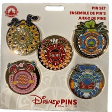 New DCL Lookout Cay Character Medallion Symbol Set of 5 Disney Pins Cruise Line picture