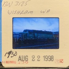 BN 3125 Diesel Locomotive Train Slide Wishram WA 1998 Railfan Railroad picture