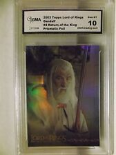 2003 Topps Lord of the Rings Gandalf #4 Return of the King Prismatic Foil Graded picture