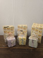 Set Of 6 NIB Enesco Percious Moments Ceramic Girls Trinket Jewelery Boxes W/lids picture