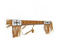 Indian Beaded Native American Rifle Scabbard Sioux Style Suede Leather Gun Cover picture