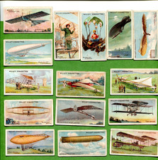 1910 W. D. & H. O. WILLS AVIATION 15 DIFFERENT TOBACCO CARD LOT picture