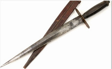 Antique American Revolution Large Naval Dagger Navy Dirk military Knife 1700’s picture
