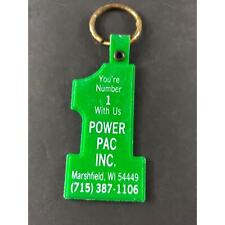 Vintage You're Number One With Us Power Pack Inc. Marshfield Wisconsin Keychain picture