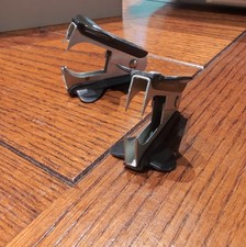 Vintage Ace No 600 Staple Remover Pair Black Bakelite Mid Century Office Set 2 picture