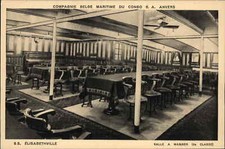 Steamship S.S. Elisabethville Dining Hall Interior Vintage Postcard picture