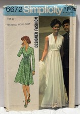 Simplicity 6672 Size 10 Misses Dress *PREOWNED*NEW*VINTAGE picture