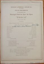 MARIA JERITZA 1925 Autograph MET Metropolitan Opera Program - Tosca picture