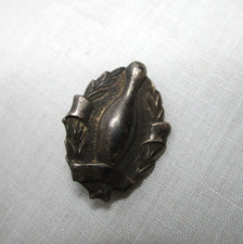 VINTAGE STERLING SILVER BOWLING AWARD PIN PINBACK WREATH AND RIBBON picture