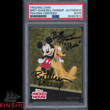 Bret Iwan & Bill Farmer signed Disney Card PSA DNA Slab Mickey Mouse Auto C1855 picture