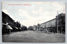 PC Illinois IL Farmington Fort Street Looking East C. 1915 picture