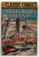 CLASSIC COMICS 34 G-VG 1947 Mysterious Island by Jules Verne 60 Pages 1st Ed. picture