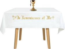 in Remembrance of Me Communion Cloth Church, Gold Embroidery picture