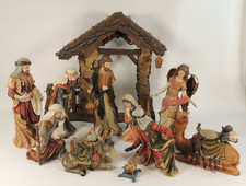 Vintage 2013 Kirkland 14 pc Nativity Set Hand Painted #913541 picture