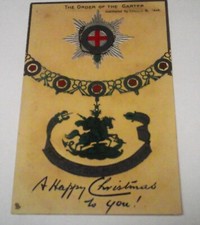 ANTIQUE THE ORDER OF THE GARTER CONNOISSEUR'S OF THE EMPIRE 2558 TUCK'S POSTCARD picture