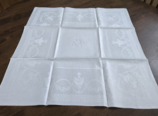 Set of 4 Antique Linen Damask Napkins - Lapkins 24