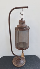 Vintage Rustic Hanging Candle Lantern on Curved Hanging stand picture