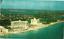 Vintage Postcard - The Gold Coast's Famous Hotels Miami Beach Florida FL #8599 picture