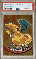 Topps 1999 Pokemon T.V. Charizard #6 Foil PSA 9 Mint Trading Card picture