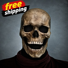 Halloween Skull Mask Full Head Skull Mask with Movable Jaw picture