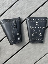 Vintage Classic Old West Styles Leather Cowboy Cuffs El Paso TX Studded Tx Star picture
