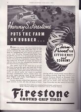 Print Ad 1936 Firestone Farm Tires 8inx11in Columbiana County Farm Aerial View picture