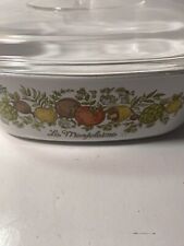 Vintage Corning Ware A-2-B Spice of Life 2 Liter Casserole Baking Dish w/Lid picture