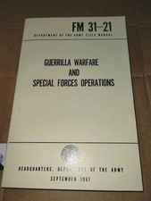 FM 31-21 GUERRILLA Warfare SPECIAL OPERATIONS US Army Field Manual 1961 Reprint picture