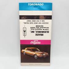 Vintage Matchbook 1979 Oldsmobile Toronado Krause Milwaukee Wisconsin Collectibl picture